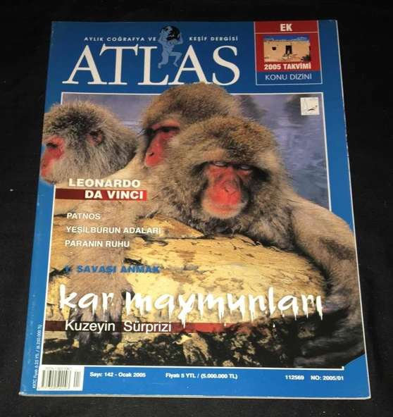 ATLAS Dergisi Ocak 2005 Sayı 142 KAR MAYMUNLARI (Sahafiye Kitap) ürün görseli 1