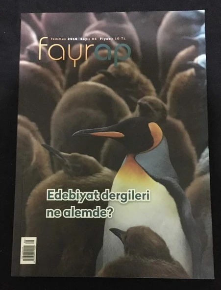 FAYRAP Temmuz 2016 Sayı 86 EDEBİYAT DERGİLERİ NE ALEMDE (Sahafiye Kitap) ürün görseli 1