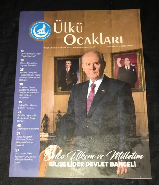 ÜLKÜ OCAKLARI Ocak 2021 Sayı 204 DEVLET BAHÇELİ'NİN SİYASET FELSEFESİ (Sahafiye Kitap) ürün görseli 1