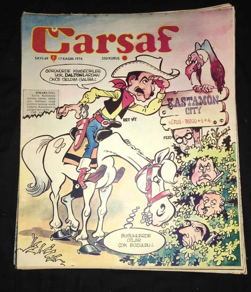 ÇARŞAF Dergisi Yıl 1 - 17 Kasım 1976 Sayı 49 (Sahafiye Kitap) ürün görseli 1