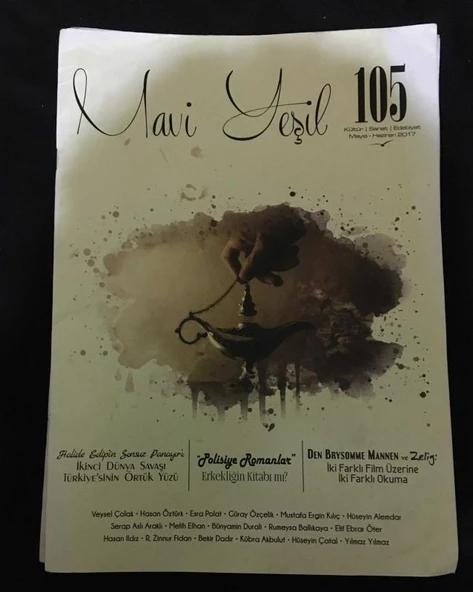MAVİ YEŞİL Mayıs Haziran 2017 Sayı 105 POLİSİYE ROMANLAR Erkekliğin Kitabı mı (Sahafiye Kitap) ürün görseli 1