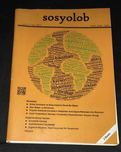 SOSYOLOB Kasım Ocak 2015 Yıl 2 Sayı 5 Epistemik Cemaat,Betül Avcı (Sahafiye Kitap) ürün görseli 1