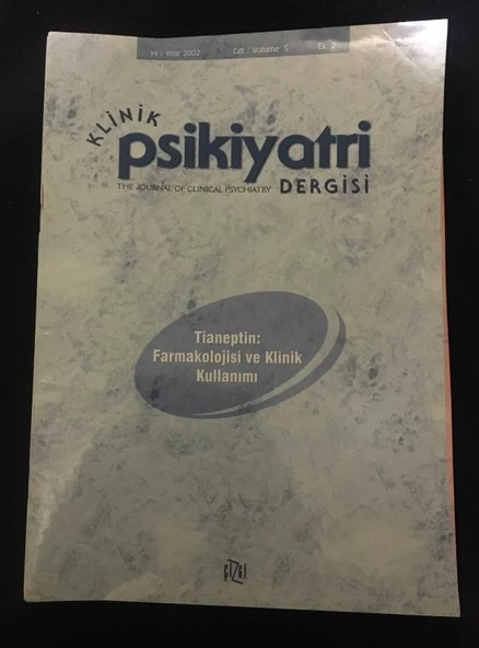 KLİNİK PSİKİYATRİ Dergisi 2002 Cilt 5 EK 2 Tianeptin FARMAKOLOJİSİ VE KLİNİK KULLANIMI (Sahafiye Kitap) ürün görseli 1