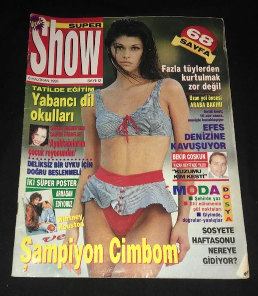 YENİ SUPER SHOW Dergisi 6 Haziran 1993 Sayı 12 ŞAMPİYON CİMBOM-BEKİR COŞKUN- Kuzumu Kim Kesti (Sahafiye Kitap) ürün görseli 1