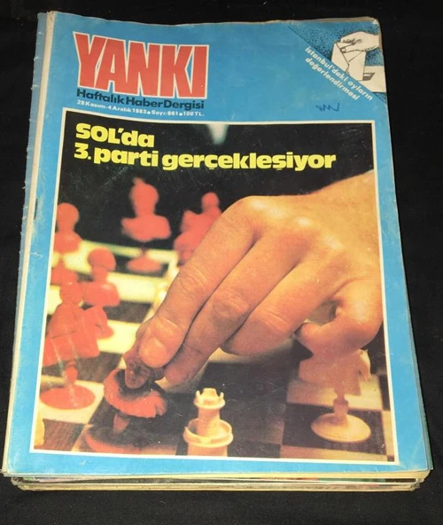 YANKI Haber Dergisi 28 Kasım 4 Aralık 1983 Sayı 661 SOL'da 3.Parti Gerçekleşiyor (Sahafiye Kitap) ürün görseli 1