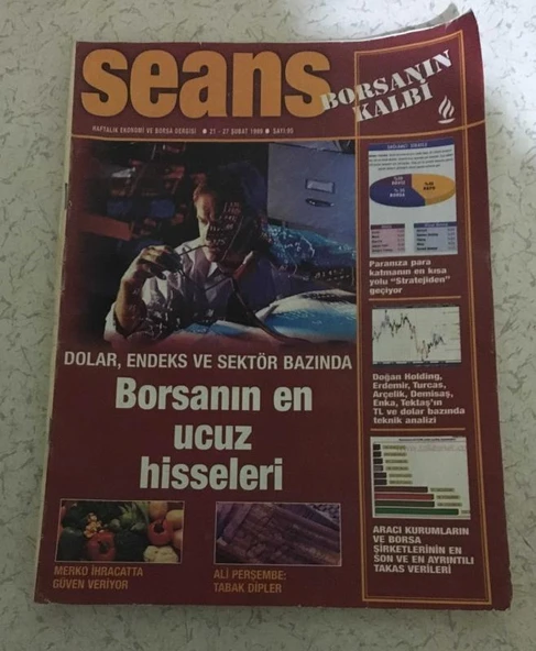 SEANS Ekonomi Dergisi 21-27 Şubat 1999 Sayı 95 Dolar,Endeks ve Sektör Bazında BORSANIN EN UCUZ HİSSELERİ (Sahafiye Kitap) ürün görseli 1