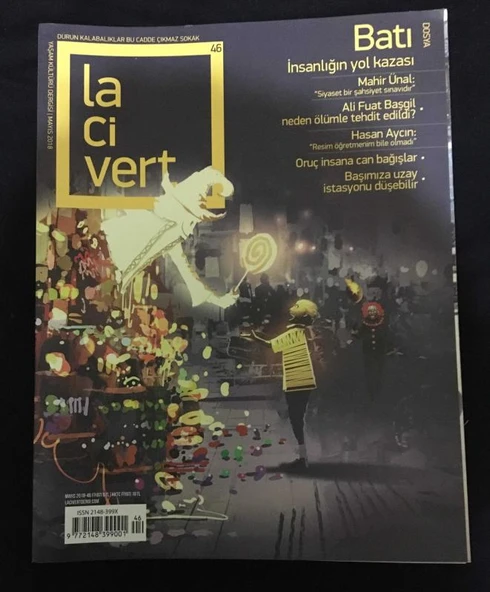 LACİVERT Dergisi Mayıs 2018 Sayı 46 dosya BATI,İnsanlığın Yol Kazası (Sahafiye Kitap) ürün görseli 1