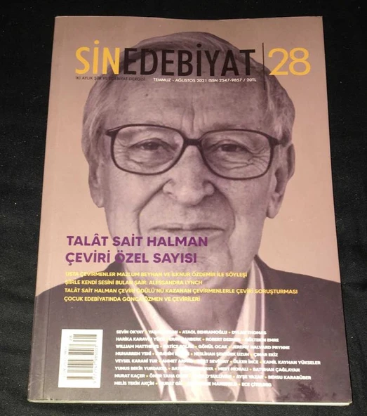 SİNEDEBİYAT Temmuz Ağustos 2021 Sayı 28 TALAT SAİT HALMAN ÇEVİRİ ÖZEL SAYISI (Sahafiye Kitap) ürün görseli 1