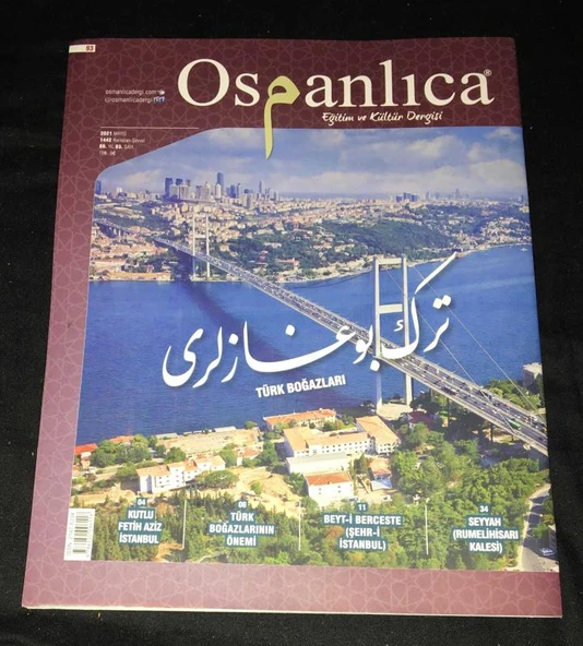 OSMANLICA Eğitim ve Kültür Dergisi Mayıs 2021 Sayı 93 TÜRK BOĞAZLARININ ÖNEMİ (Sahafiye Kitap) ürün görseli 1