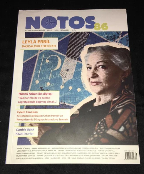 NOTOS Mayıs Haziran 2021 Sayı 86 LEYLA ERBİL BAŞKALDIRI EDEBİYATI (Sahafiye Kitap) ürün görseli 1