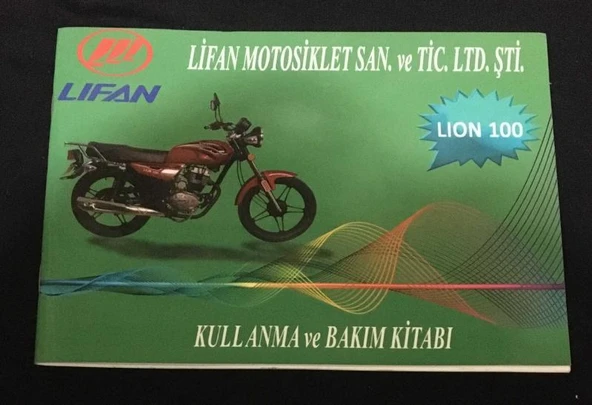LİFAN MOTOSİKLET LION 100 KULLANMA VE BAKIM TALİMATI (Sahafiye Kitap) ürün görseli 1
