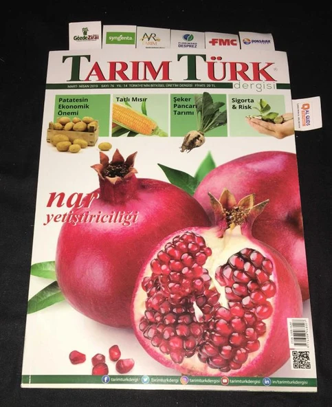TARIM TÜRK Mart Nisan 2019 Sayı 76 NAR YETİŞTİRİCİLİĞİ-ŞEKER PANCARI TARIMI-SİGORTA&RİSK (Sahafiye Kitap) ürün görseli 1