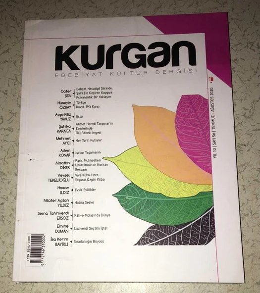 KURGAN Temmuz Ağustos 2020 Sayı 56 EVSİZ EVLİLİKLER - Hasan Ildız (Sahafiye Kitap) ürün görseli 1