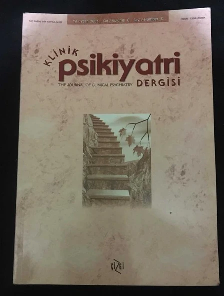 KLİNİK PSİKİYATRİ Dergisi 2003 Cilt 6 Sayı 3 (Sahafiye Kitap) ürün görseli 1