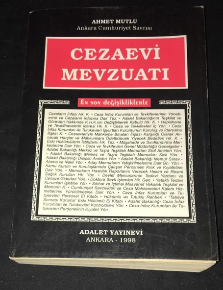 CEZAEVİ MEVZUATI (Sahafiye Kitap) ürün görseli 1