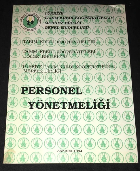 TÜRKİYE TARIM KREDİ KOOP. MERKEZ BİRLİĞİ GENEL MÜD. PERSONEL YÖNETMELİĞİ 1994 (Sahafiye Kitap) ürün görseli 1
