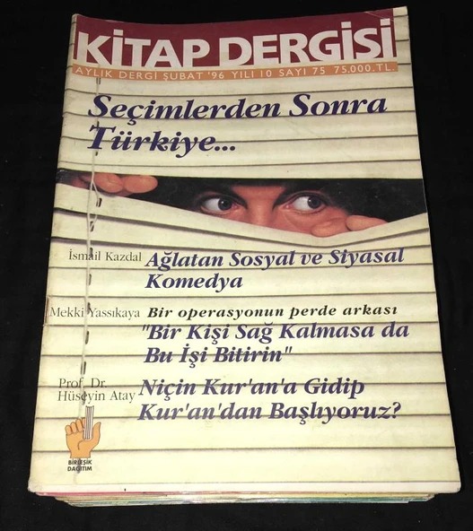 KİTAP DERGİSİ Şubat 1996 Sayı 75 SEÇİMLERDEN SONRA TÜRKİYE (Sahafiye Kitap) ürün görseli 1