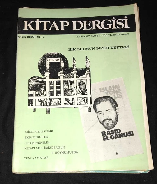 KİTAP DERGİSİ Kasım 1987 Sayı 9 BİR ZULMÜN SEYİR DEFTERİ-Lütfullah Bender (Sahafiye Kitap) ürün görseli 1