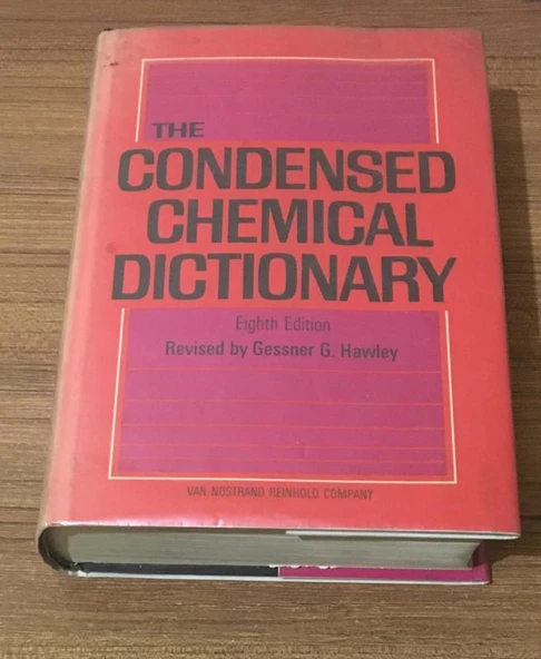 THE CONDENSED CHEMICAL DICTIONARY Eighth Edition (Sahafiye Kitap) ürün görseli 1