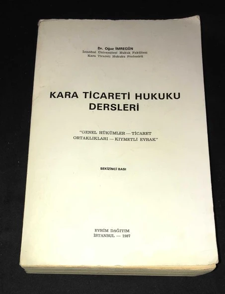 KARA TİCARETİ HUKUKU DERSLERİ 8.BASKI [2.EL KİTAPTIR] (Sahafiye Kitap) ürün görseli 1