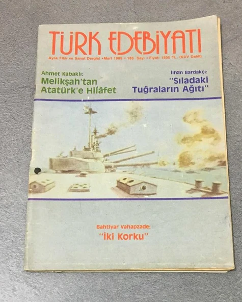 TÜRK EDEBİYATI Mart 1989 Sayı 185 Melikşah'tan Atatürk'e Hilafet,Ahmet Kabaklı (Sahafiye Kitap) ürün görseli 1