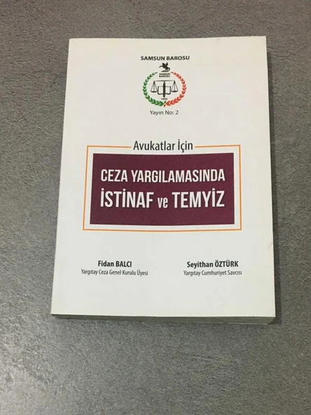 AVUKATLAR İÇİN CEZA YARGILAMASINDA İSTİNAF VE TEMYİZ (Sahafiye Kitap) ürün görseli 1