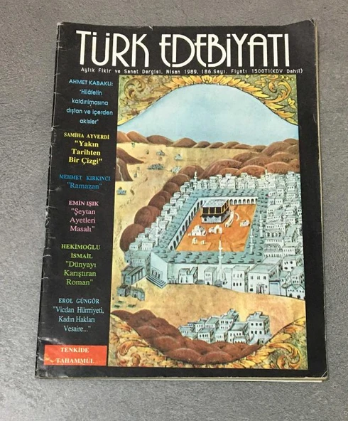 TÜRK EDEBİYATI Nisan 1989 Sayı 186 Hilafetin Kaldırılmasına dıştan ve içerden akisler,Ahmet Kabaklı (Sahafiye Kitap) ürün görseli 1