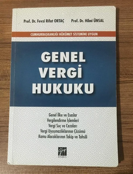 GENEL VERGİ HUKUKU Cumhurbaşkanlığı Hükümet Sistemine Uygun (Sahafiye Kitap) ürün görseli 1