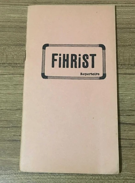 Eski Dönem FİHRİST Repertoire (Sahafiye Kitap) ürün görseli 1