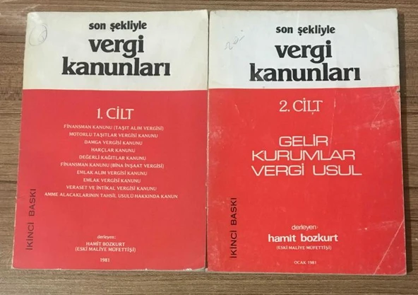 SON ŞEKLİYLE VERGİ KANUNLARI 2 Cilt Takım (Sahafiye Kitap) ürün görseli 1