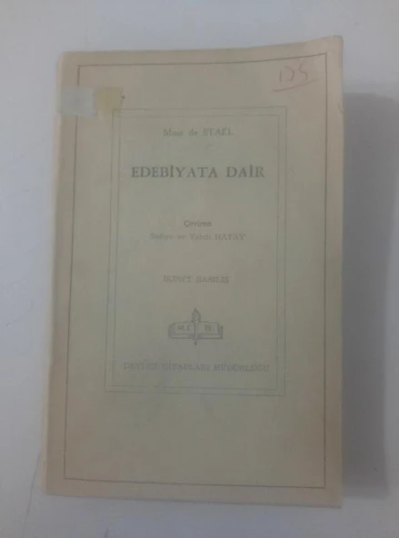 EDEBİYATA DAİR (Sahafiye Kitap) ürün görseli 1