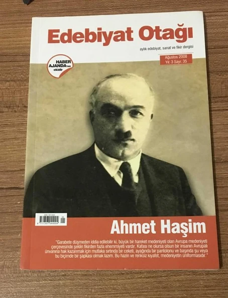 EDEBİYAT OTAĞI Ağustos 2008 Yıl 3 Sayı 35 AHMET HAŞİM (Sahafiye Kitap) ürün görseli 1