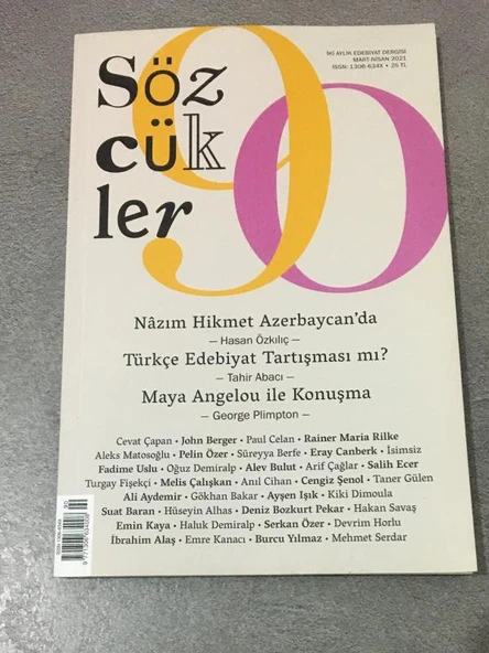 SÖZCÜKLER Mart Nisan 2021 Sayı 90 NAZIM HİKMET AZERBAYCAN'DA - MAYA ANGELOU İLE KONUŞMA - (Sahafiye Kitap) ürün görseli 1