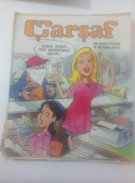 ÇARŞAF Haftalık Gülmece Dergisi, 26 Temmuz 1978, Yıl:3, Sayı:31 (Sahafiye Kitap) ürün görseli 1