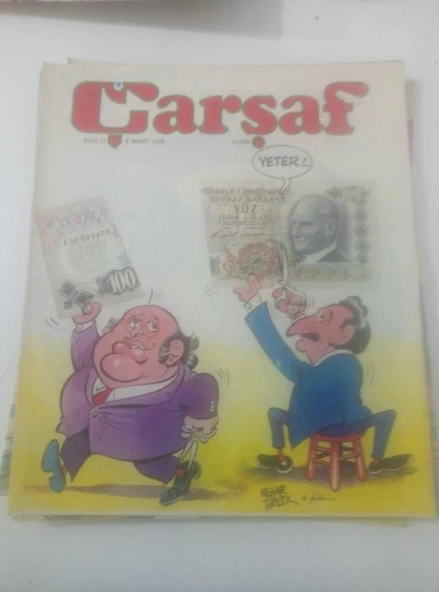 ÇARŞAF Haftalık Gülmece Dergisi, 8 Mart 1978, Yıl:3, Sayı:11 (Sahafiye Kitap) ürün görseli 1