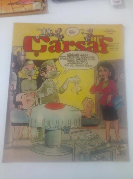 ÇARŞAF Haftalık Gülmece Dergisi, 11 Kasım 1981, Yıl:6, Sayı:46 (Sahafiye Kitap) ürün görseli 1