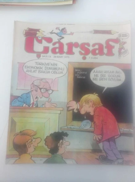 ÇARŞAF Haftalık Gülmece Dergisi, 28 Mart 1979, Yıl:4, Sayı:14 (Sahafiye Kitap) ürün görseli 1
