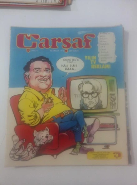ÇARŞAF Haftalık Gülmece Dergisi, 22 Aralık 1976,  Yıl:2, Sayı:54 (Sahafiye Kitap) ürün görseli 1