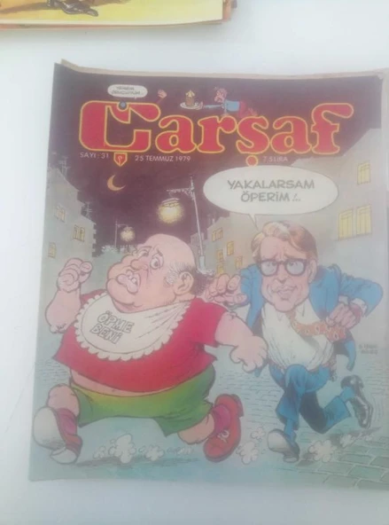 ÇARŞAF Haftalık Gülmece Dergisi, 25 Temmuz 1979, Yıl:4, Sayı:31 (Sahafiye Kitap) ürün görseli 1