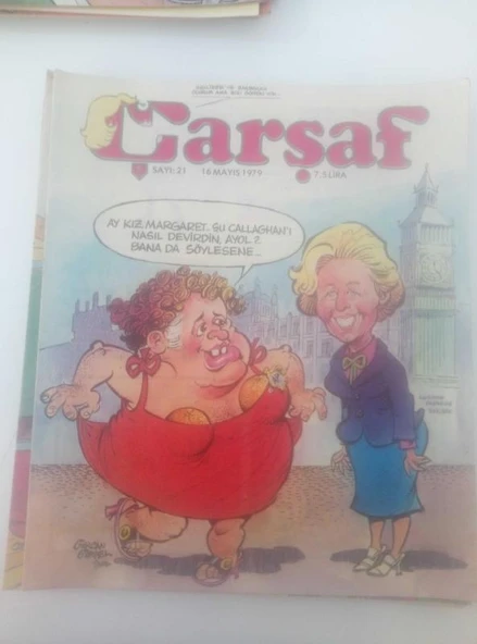ÇARŞAF Haftalık Gülmece Dergisi, 16 Mayıs 1979, Yıl:4, Sayı:21 (Sahafiye Kitap) ürün görseli 1