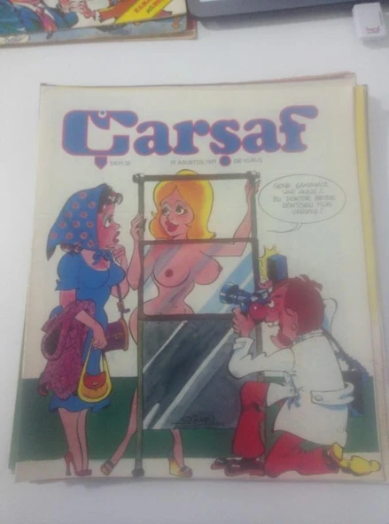 ÇARŞAF Haftalık Gülmece Dergisi, 10 Ağustos 1977, Yıl:2, Sayı:33 (Sahafiye Kitap) ürün görseli 1