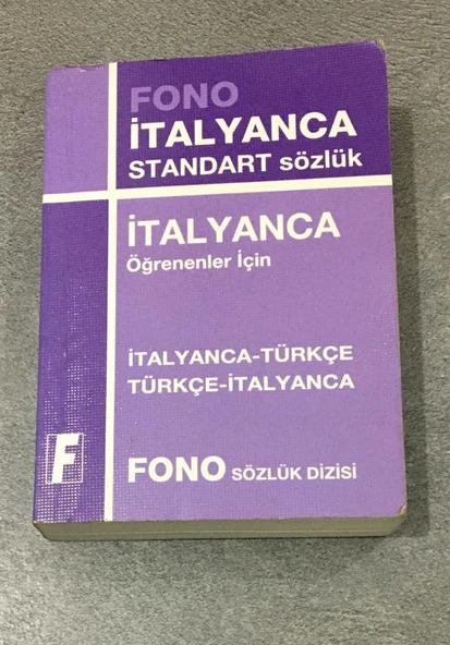 FONO İTALYANCA STANDART SÖZLÜK İtalyanca Öğrenenler için - İTALYANCA - TÜRKÇE - TÜRKÇE - İTALYANCA (Sahafiye Kitap) ürün görseli 1