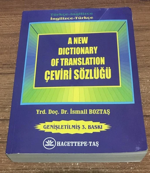 A NEW DICTIONARY OF TRANSLATION ÇEVİRİ SÖZLÜĞÜ Türkçe İngilizce / İngilizce Türkçe GENİŞLETİLMİŞ 3.BASKI (Sahafiye Kitap) ürün görseli 1