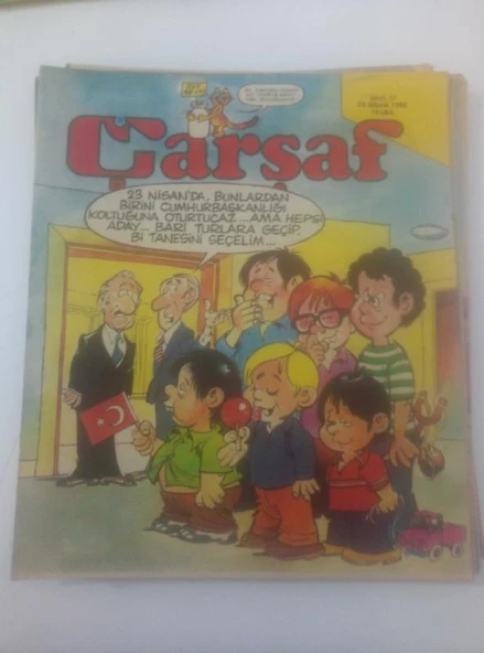 ÇARŞAF Haftalık Gülmece Dergisi, 23 Nisan 1980, Yıl:5, Sayı:17 (Sahafiye Kitap) ürün görseli 1