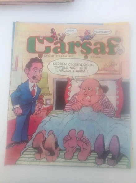 ÇARŞAF Haftalık Gülmece Dergisi, 21 Kasım 1979, Yıl:4, Sayı:48 (Sahafiye Kitap) ürün görseli 1