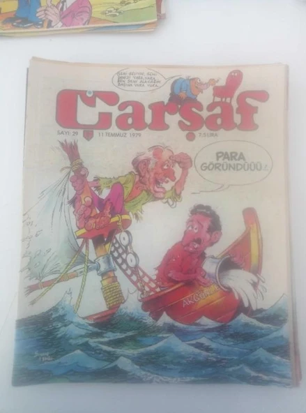 ÇARŞAF Haftalık Gülmece Dergisi, 11 TEmmuz 1979, Yıl:4, Sayı:29 (Sahafiye Kitap) ürün görseli 1