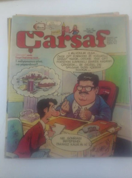 ÇARŞAF Haftalık Gülmece Dergisi, 5 Kasım 1980, Yıl:5, Sayı:45 (Sahafiye Kitap) ürün görseli 1