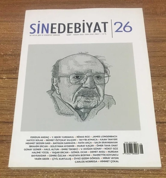 SİNEDEBİYAT Dergisi Mart Nisan 2021 Sayı 26 Çok Yönlü Bir Anlatı Ustası: TAHSİN YÜCEL - Feridun Andaç (Sahafiye Kitap) ürün görseli 1