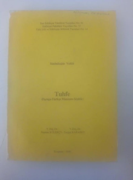 TUHFE  (Farsça - Türkçe Manzum Sözlük) (Sahafiye Kitap) ürün görseli 1