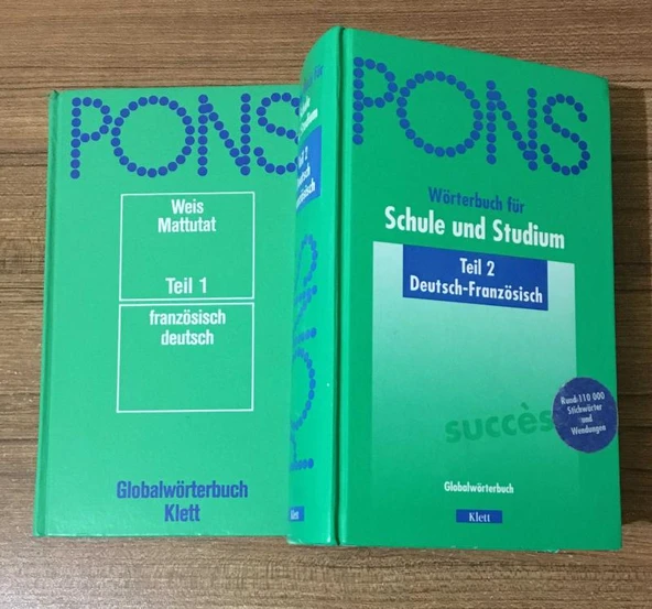 PONS Teil 1 - 2 ( takım ) französisch - deutsch / deutsch - französisch (Sahafiye Kitap) ürün görseli 1